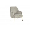 Alpine Furniture Rebecca Leisure Chair in Grey - Angled