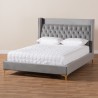 Baxton Studio Valery Upholstered Platform Bed - Dark Grey