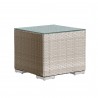 Hospitality Rattan Patio Rubix End Table with Glass 001