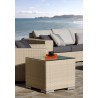 Hospitality Rattan Patio Rubix End Table with Glass