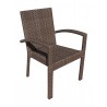 Hospitality Rattan Patio Soho Stackable Armchair Without Cushion Front View