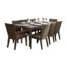 Hospitality Rattan Patio Soho 9-Piece Rectangular Dining Side Chair Set with Cushions 001