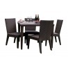 Hospitality Rattan Patio Soho Soho 5-Piece Square Dining Side Chair Set with Cushions 001