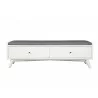 Alpine Furniture Flynn Bench, White - Front Angle - Alpine Furniture Flynn Bench, White - Front Angle