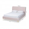 Baxton Studio Saverio Upholstered Queen Size Platform Bed - Light Pink