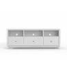 Alpine Furniture Stapleton TV Console, White - Front Angle - Alpine Furniture Stapleton TV Console, White - Front Angle