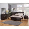 Alpine Furniture Legacy Standard King Panel Bed, Black Cherry - Lifestyle