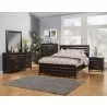 Alpine Furniture Legacy Standard King Panel Bed, Black Cherry - Lifestyle - Alpine Furniture Legacy Standard King Panel Bed, Black Cherry - Lifestyle