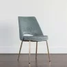 Sunpan Radella Dining Chair Bergen French Blue - Front Side Angle - Sunpan Radella Dining Chair Bergen French Blue - Front Side Angle