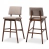 Baxton Studio Colton Bar Stool - Set of 2 - Light Grey