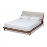Baxton Studio Sante Upholstered Wood Platform Bed - Light Beige