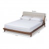 Baxton Studio Sante Upholstered Wood Platform Bed - Light Beige