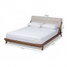 Baxton Studio Sante Upholstered Wood Platform Bed - Light Beige