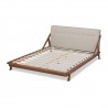 Baxton Studio Sante Upholstered Wood Platform Bed - Light Beige