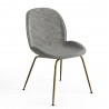 Aeon Biza Fabric Dining Chair with Gold Legs Heather Grey - Set of 2 - Aeon Biza Fabric Dining Chair with Gold Legs Heather Grey - Set of 2