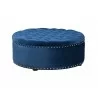 Baxton Studio Iglehart Modern and Contemporary Royal Blue Velvet Fabric Upholstered Tufted Cocktail Ottoman - Front - Baxton Studio Iglehart Modern and Contemporary Royal Blue Velvet Fabric Upholstered Tufted Cocktail Ottoman - Front