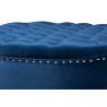 Baxton Studio Iglehart Modern and Contemporary Royal Blue Velvet Fabric Upholstered Tufted Cocktail Ottoman - Edge