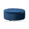 Baxton Studio Iglehart Modern and Contemporary Royal Blue Velvet Fabric Upholstered Tufted Cocktail Ottoman - With Dimensions - Baxton Studio Iglehart Modern and Contemporary Royal Blue Velvet Fabric Upholstered Tufted Cocktail Ottoman - With Dimensions