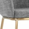 Sunpan Nadine Counter Stool Chacha Grey -  Seat Closeup Angle - Sunpan Nadine Counter Stool Chacha Grey -  Seat Closeup Angle