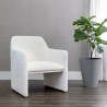 Sunpan Doreen Lounge Chair in Lux Brass -  Rubino White - Lifestyle
