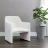 Sunpan Doreen Lounge Chair in Lux Brass -  Rubino White - Lifestyle - Sunpan Doreen Lounge Chair in Lux Brass -  Rubino White - Lifestyle