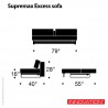  Innovation Living Supremax Deluxe Excess Sofa - Dimensions