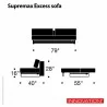  Innovation Living Supremax Deluxe Excess Sofa - Dimensions -  Innovation Living Supremax Deluxe Excess Sofa - Dimensions
