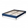 Baxton Studio Volden Queen Size Platform Bed Frame - Navy Blue