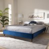 Baxton Studio Volden Full Size Platform Bed Frame - Navy Blue