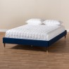 Baxton Studio Volden Queen Size Platform Bed Frame - Navy Blue