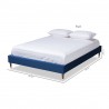 Baxton Studio Volden Full Size Platform Bed Frame - Navy Blue