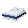 Baxton Studio Volden Queen Size Platform Bed Frame - Navy Blue