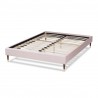 Baxton Studio Volden Full Size Platform Bed Frame - Light Pink