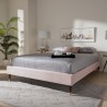 Baxton Studio Volden Queen Size Platform Bed Frame - Light Pink