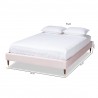 Baxton Studio Volden Full Size Platform Bed Frame - Light Pink