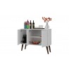 Bromma 35.43" Buffet Stand with 3 Shelves and 3 Doors in White