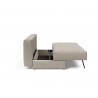 Innovation Living Osvald Sofa Bed - Kenya Gravel - Side Semi-Folded