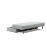 Innovation Living Walis Daybed - Melange Light Grey - Fully Folded Angled View