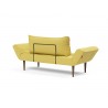 Innovation Living Zeal Styletto Daybed - Soft Mustard Flower - Back Angled