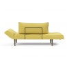 Innovation Living Zeal Styletto Daybed - Soft Mustard Flower - Back Angle Half Side Folded