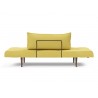 Innovation Living Zeal Styletto Daybed - Soft Mustard Flower - Back View Fully Folded