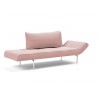  Innovation Living Zeal Straw Daybed - Vivus Dusty Coral - Angled with One Side Folded