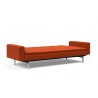  Innovation Living Dublexo Stainless Steel Sofa Bed With Arms - Elegance Paprika - Angled Fully Folded