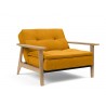 Innovation Living Dublexo Frej Chair Oak - Elegance Burned Curry - Angled Semi Folded