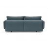 Innovation Living Frode Dark Styletto Sofa Bed Walnut Arms - Vivus Dusty Blue - Back View