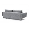 Innovation Living Frode Dark Styletto Sofa Bed Walnut Arms - Twist Granite - Back Angled