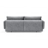 Innovation Living Frode Dark Styletto Sofa Bed Walnut Arms - Twist Granite - Back View