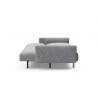 Innovation Living Frode Dark Styletto Sofa Bed Walnut Arms - Twist Granite - Fully Folded Side