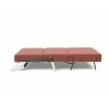 Innovation Living Cubed Full Size Sofa Bed With Chrome Legs - Cordufine Rust - Side Fully Folded - Innovation Living Cubed Full Size Sofa Bed With Chrome Legs - Cordufine Rust - Side Fully Folded