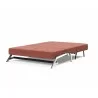 Innovation Living Cubed Full Size Sofa Bed With Chrome Legs - Cordufine Rust - Back Angled Fully Folded - Innovation Living Cubed Full Size Sofa Bed With Chrome Legs - Cordufine Rust - Back Angled Fully Folded